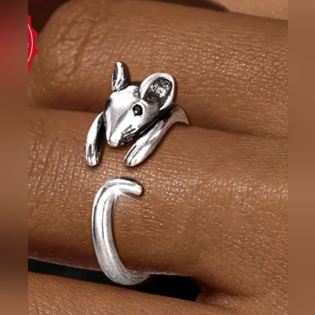 Whimsical Adjustable Mouse Ring Nwot